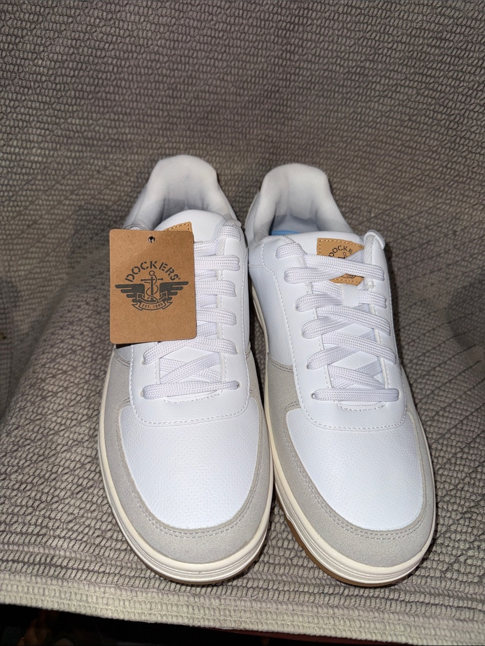 Dockers White and Tan Men's Low-Top Sneakers